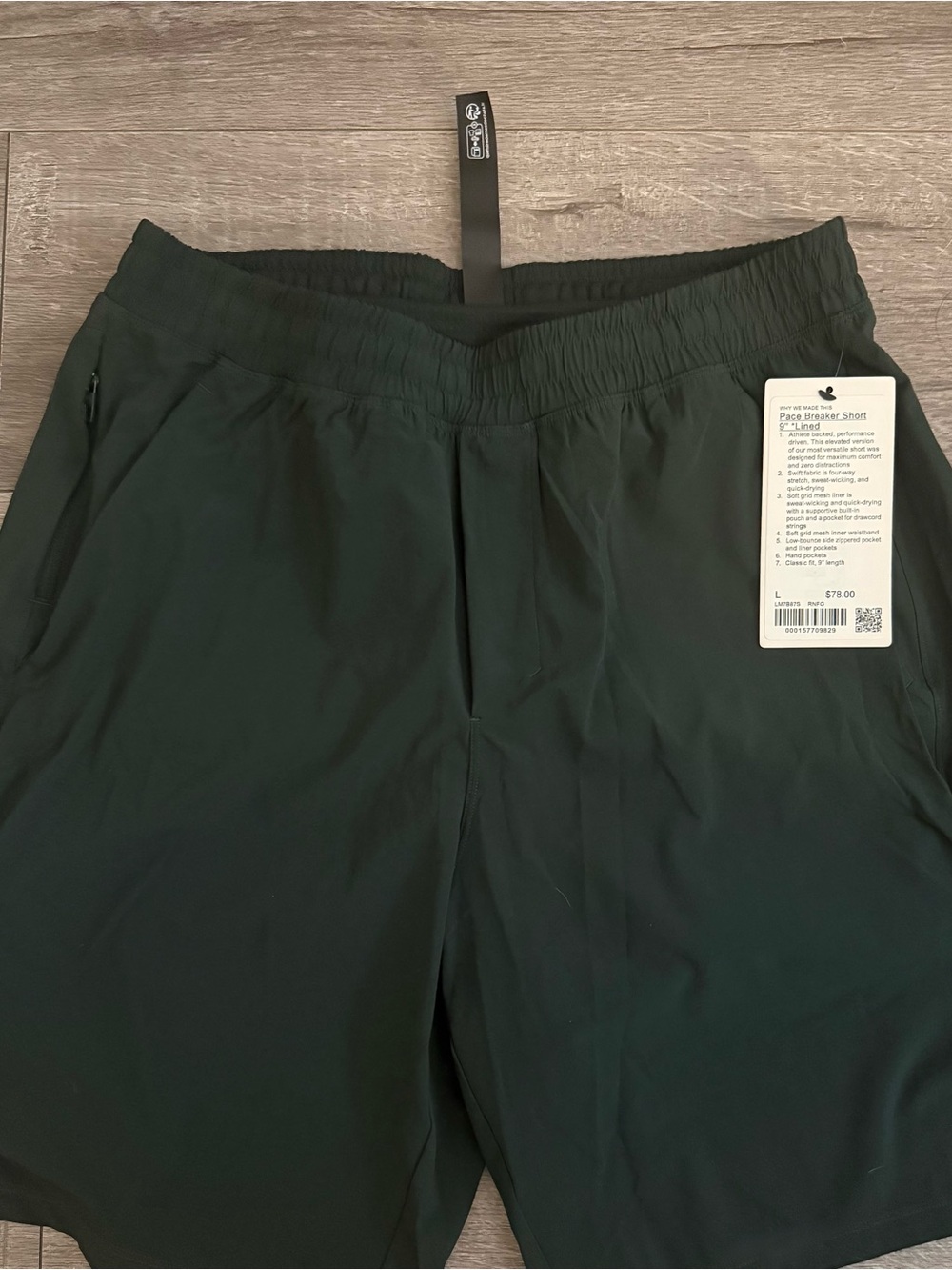 NWT Lululemon Pace Breaker Short 9” Lined